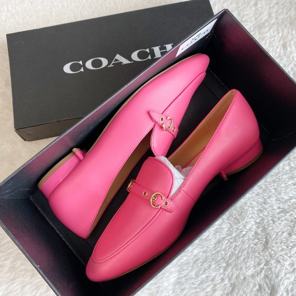 Coach Shoes - Coach Isabel Women's Leather Loafe, Bright Watermelon, Size 6.5
